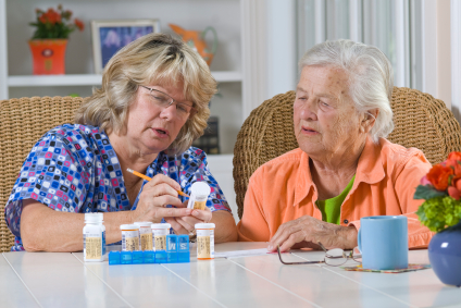 Nurse explaining medicine